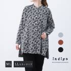 ˥å 50 Ĺµ  ǥ  60 70 ֥饦  ä 100% ߥ եå  indigo ǥ ץ쥼 ե