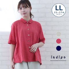 �礭�������� �֥饦�� ��ǥ����� LL������ 15���17�� �η����С� 40�� 50�� �� �� ���� 5ʬµ �ä��� �����奢�� ������ ������� 60�� 70�� ̵�� �ɥӡ����� ��100% ������� �ߥ��� �ե��å���� �� indigo ����ǥ��� ����� �ץ쥼��� ���ե�