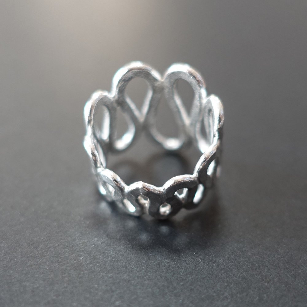 カレンシルバーリング 槌目ライン カレンシルバーリング レディース メンズ 11号 12号 13号