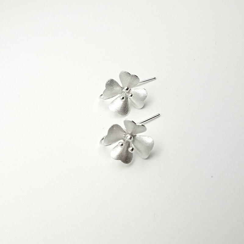ピアス 花 シルバー925 金属アレルギー対応 フラワー フック かわいい