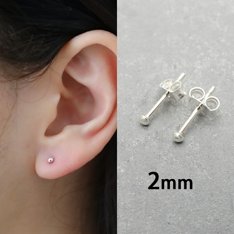 極小ピアス アレルギー対応 丸 2mm 2.5mm 3mm 小さい 目立たない