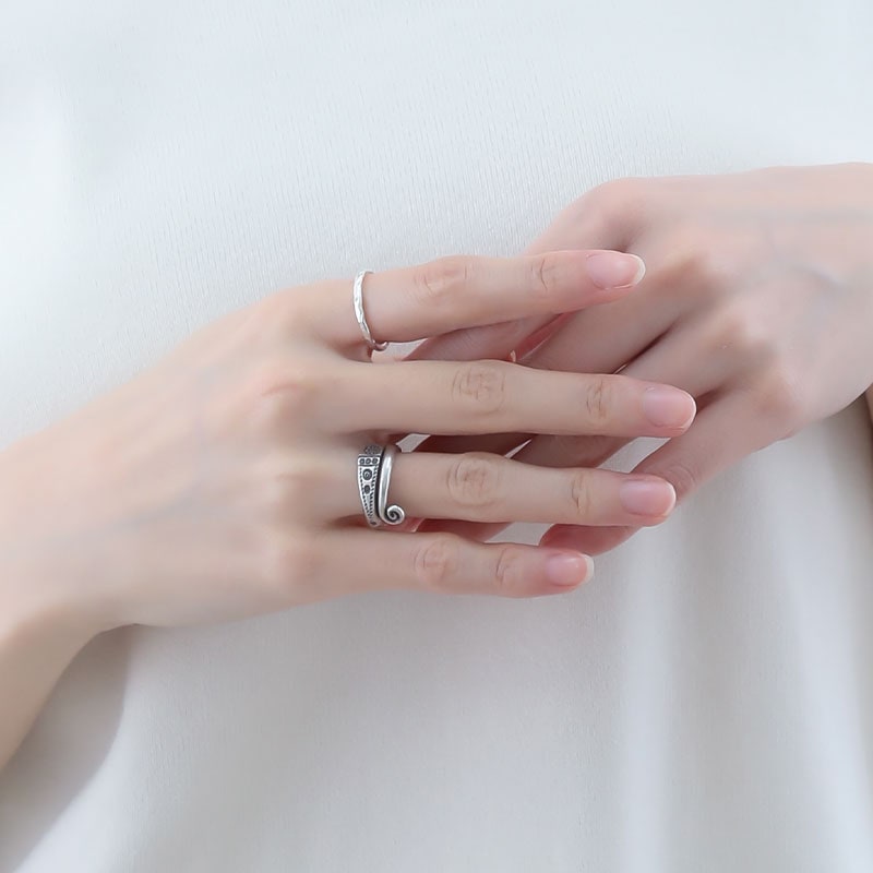 カレンシルバーリング 指輪 レディース メンズ 文様 13号 15号 17号