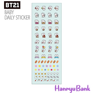 ������̵����®ã�� BTS (���ƾ�ǯ��) ���� ���å� [BT21] (RJ/JIN) �ǥ��꡼���ƥå���(DAILY STICKER)