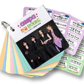 送料無料・速達】aespa (エスパ) グッズ - 韓国語 単語 カード