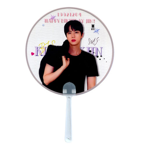 防弾少年団 BTS JIN ジン アンカバ うちわ 送料無料・速達】 JIN ジン (BTS / バンタン) グッズ - 透明 ミニ
