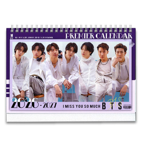 送料無料・速達】BTS バンタン 2026年 - 2027年 2年間 卓上 カレンダー