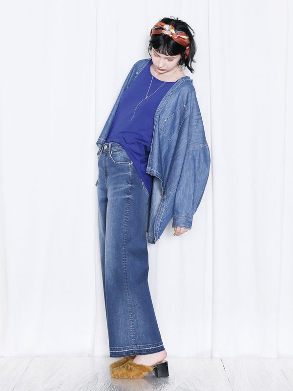 エムズグレイシー　大きいサイズ　42 ドット　リボン　フレア　Aライン　2way フレアジーンズ(Aria) | ANTGAUGE OFFICIAL ONLINE SHOP/アントゲージ