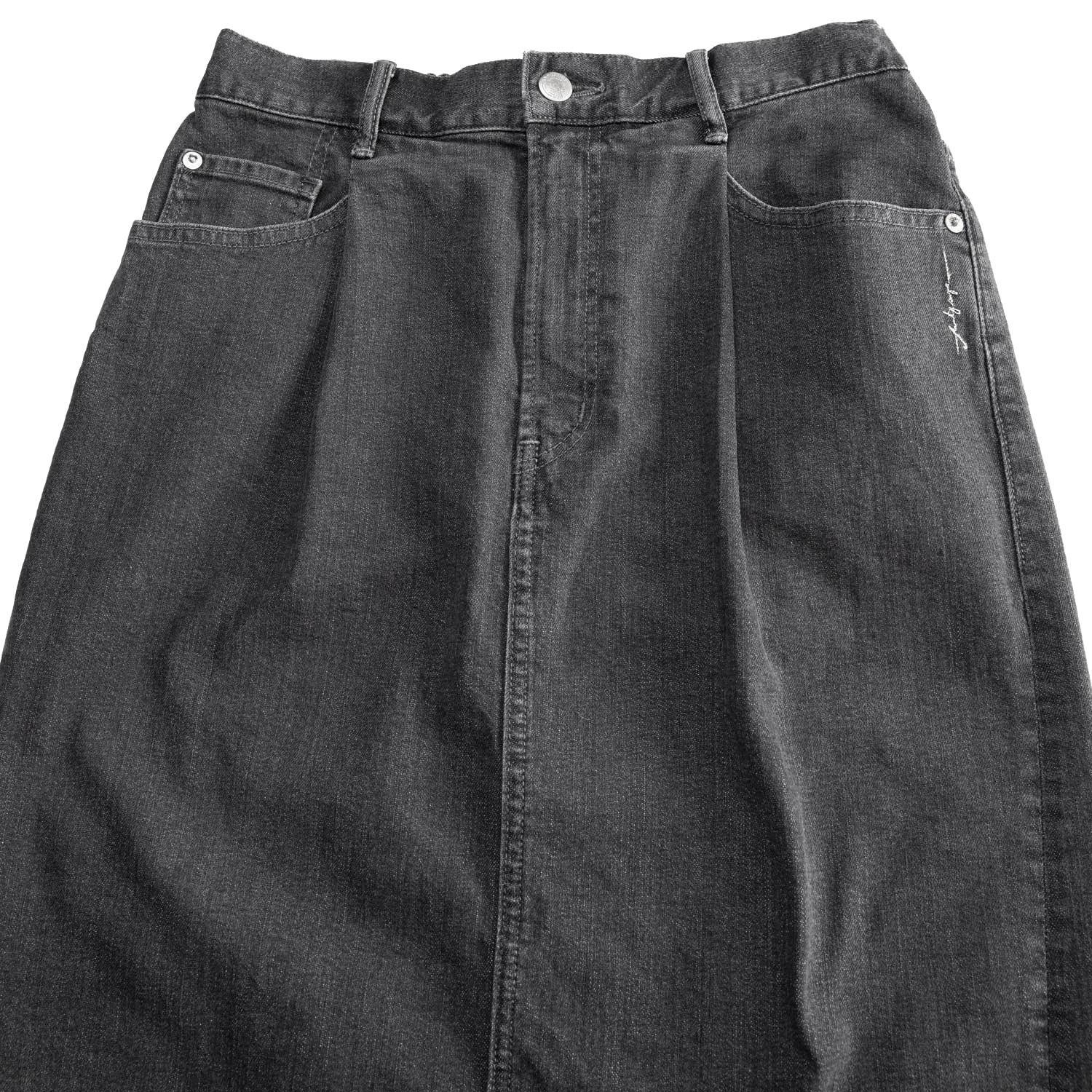 soor ploom ブラックデニムスカート Sazanami- デニムスカート col:ブラック – POLS