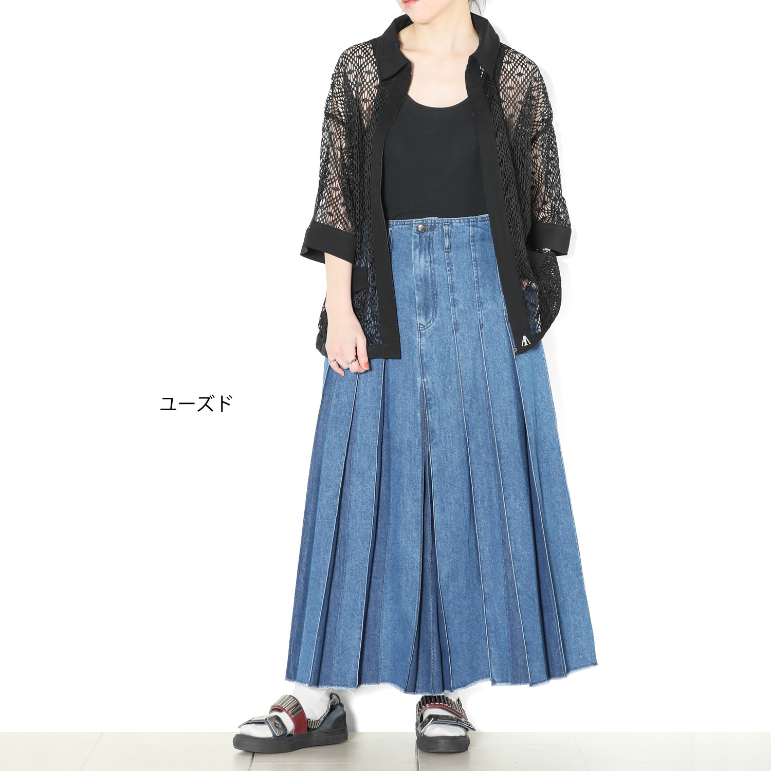 デニムプリーツスカート | ANTGAUGE OFFICIAL ONLINE SHOP