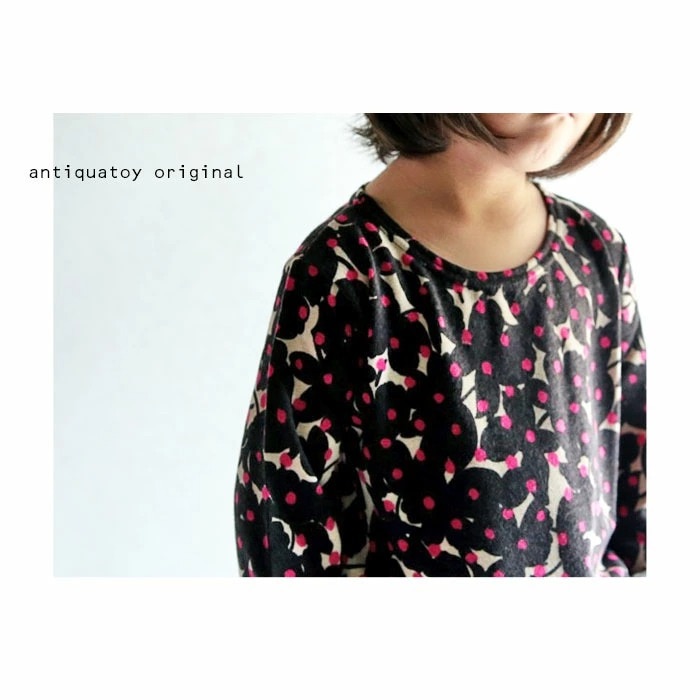 着るだけで可愛い。ドット＆リーフ柄ロンT・『お洒落を彩る。余計な飾りはいらない。』(30)メール便可 TOY