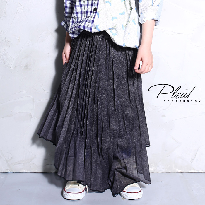 拘った変形プリーツがオシャレ過ぎるっ。・再販。アシメメッシュ素材プリーツスカートメール便不可 TOY