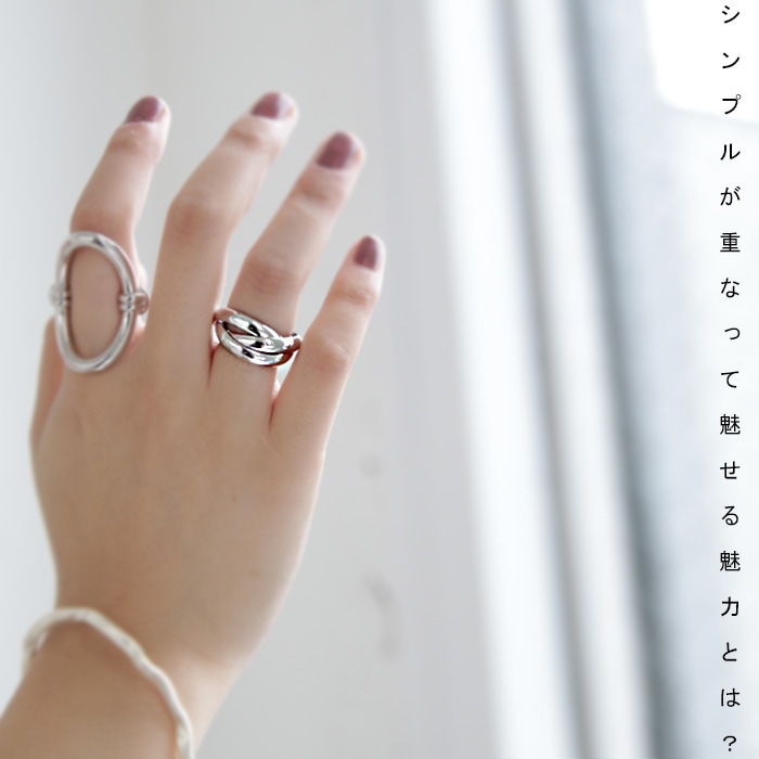 アクセ送料無料 指先までお洒落に、女っぽく。3連風リング・(30)メール便可