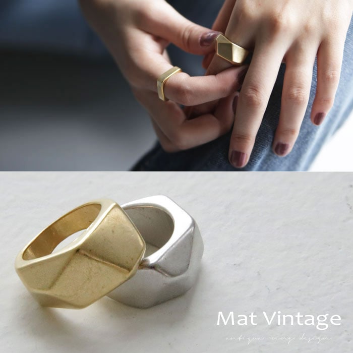 アクセ送料無料 ヴィンテージライクな重厚感あるマットな質感。デザインリング・(30)◎メール便可！