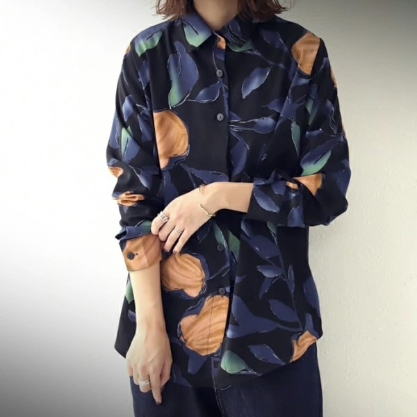モダン。大人が着て映える花柄。花柄シャツ 送料無料・再再販。メール便不可 | LADIES ALL ITEM | | antiqua公式サイト