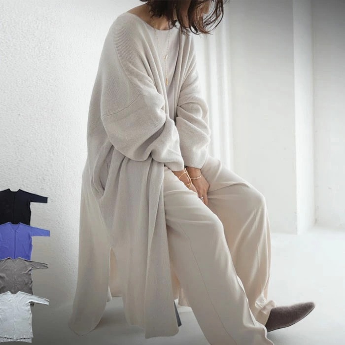 【大人気完売品】antiqua ワイドトッパーカーデ 大人っぽく、美人度増すデザイン。ワイドトッパーカーデ・再販。メール