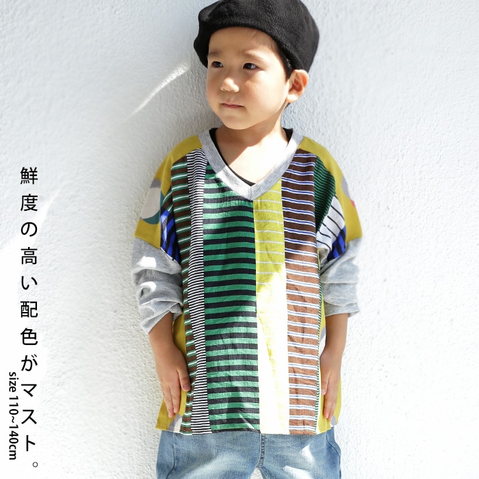 鮮やかに弾ける彩りの個性。切り替えトップス・(50)◎メール便可！TOY