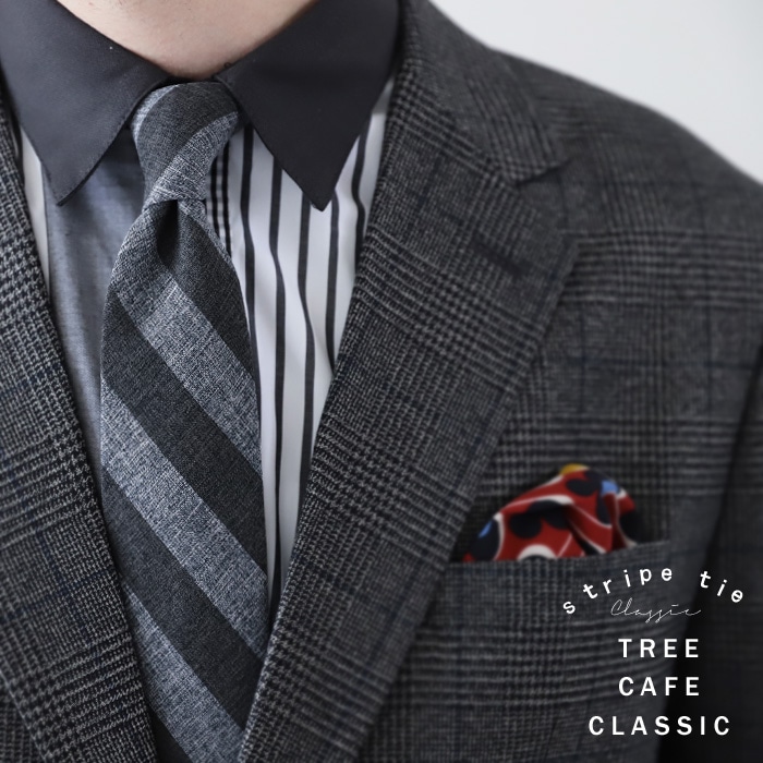 モノトーン ストライプ柄ネクタイ メンズ ネクタイ 送料無料・再販。メール便不可