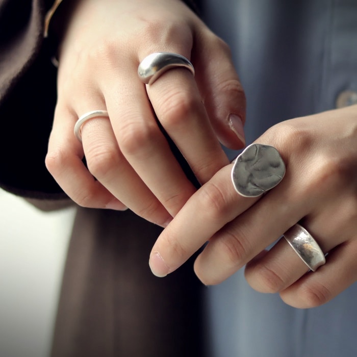 アクセ送料無料 リング 異なるデザインで組み合わせが楽しめる。デザインリングセット・(10)メール便可