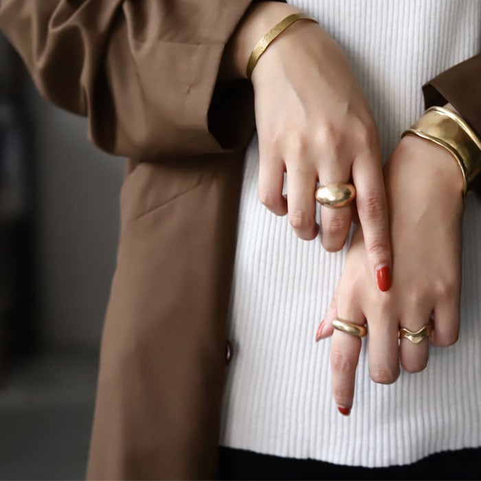 アクセ送料無料 リング 重ね付けも単品使いでも、その日の気分で組み合わせ自由。・再販。(10)メール便可