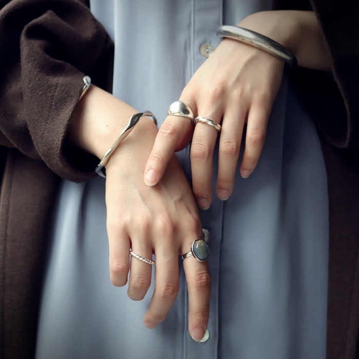 アクセ送料無料 リング シンプルながらも味わい深い。こなれ見えデザインリングセット・(10)メール便可