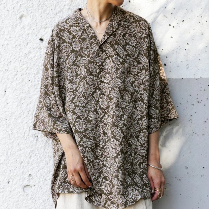 ペイズリー柄開襟シャツ・再再販。メール便不可 | LADIES ALL ITEM