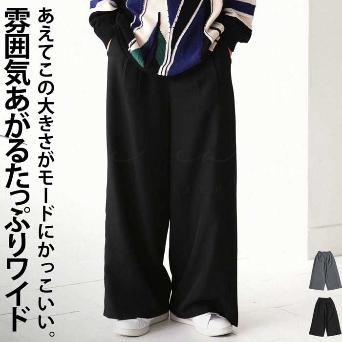 ダブルタック ワイド スラックス メンズ パンツ 夏 韓国 nr9469 MONO-MART スラックス 「ZOZO限定」2WAYストレッチタックワイド