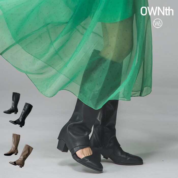 2WAY ロングブーツ レディース ミュール ブーツ 送料無料・メール便不可