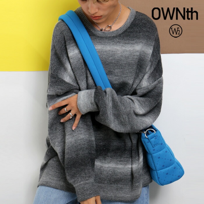 グラデーション ニット レディース 長袖 ゆったり 送料無料・メール便不可