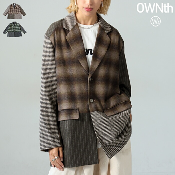 マルチパターン テーラードジャケット ユニセックス 送料無料・メール便不可