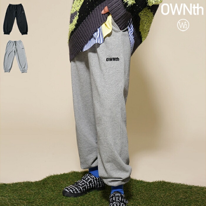 ロゴ刺繍 スウェットパンツ ユニセックス ロング 送料無料・メール便不可