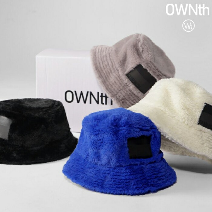 フェイクレザーパッチファーバケットハット レディース 送料無料・(100)メール便可