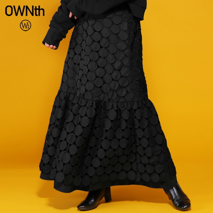 ドットレース ティアードスカート レディース スカート 送料無料・メール便不可