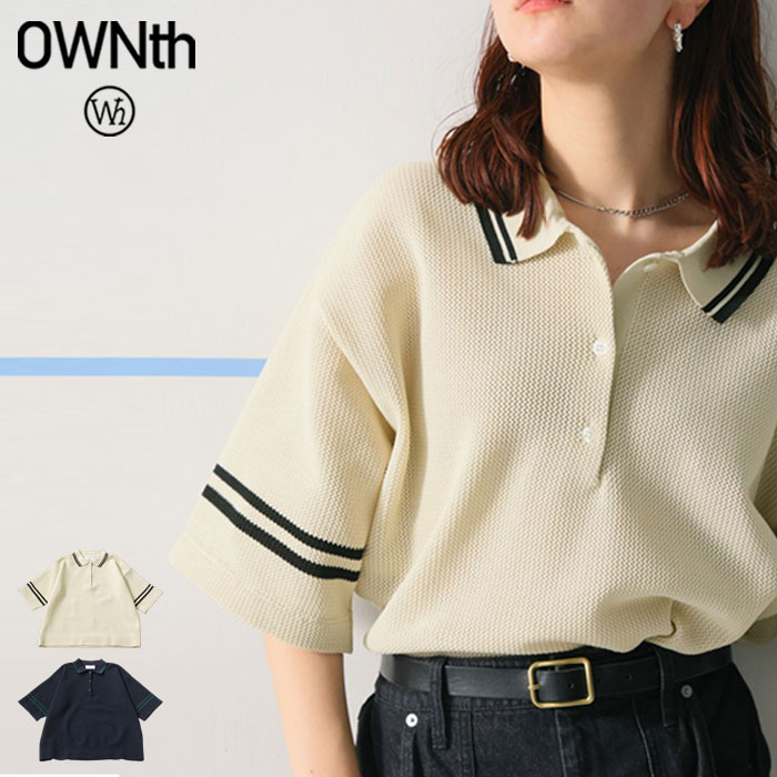 メッシュポロシャツ レディース トップス 半袖 配色 送料無料・メール便不可