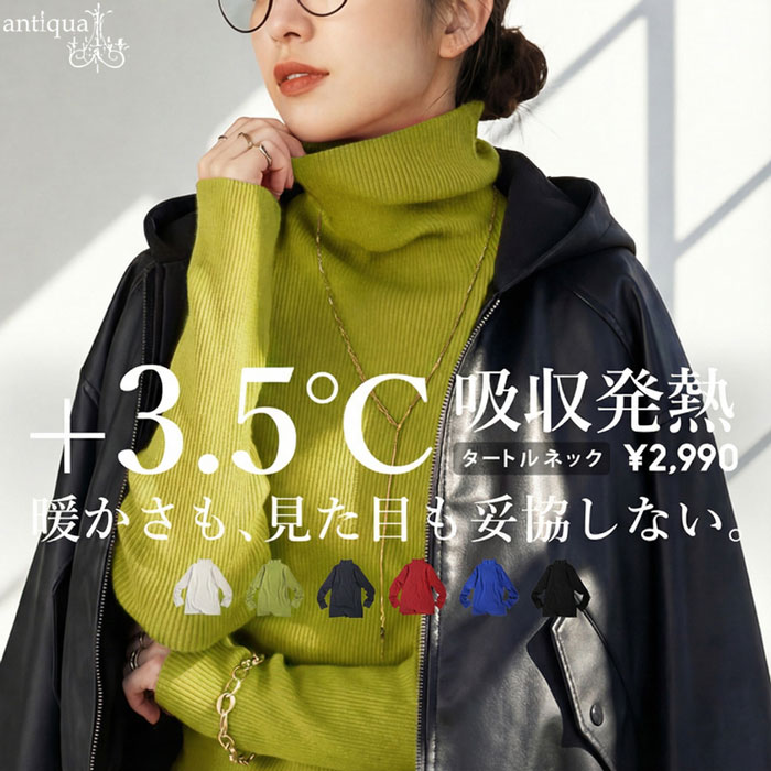 発熱 ヒートリブインナー ニット レディース トップス・(500)メール便可