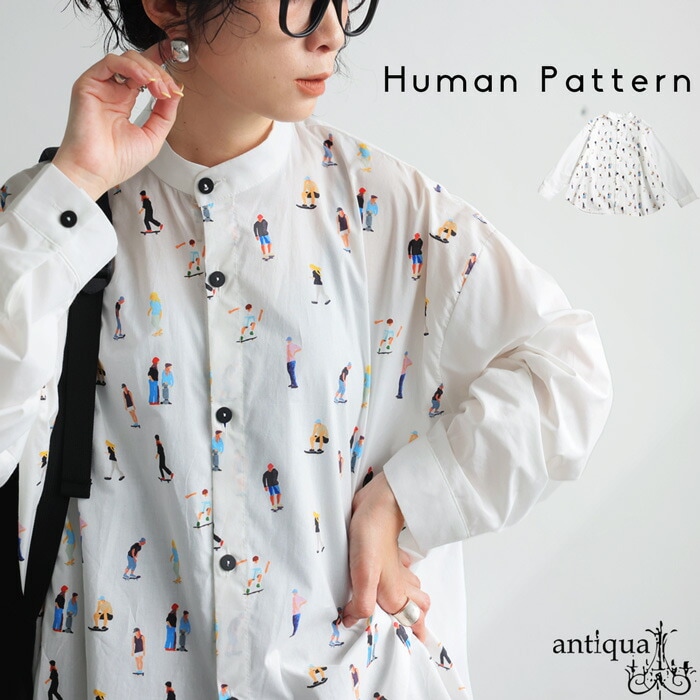 再入荷予定有!人柄シャツ シャツ レディース トップス 長袖 送料無料・再入荷 (100)メール便可