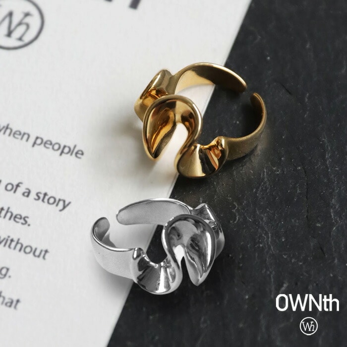 アクセ送料無料 フリルリング 指輪 レディース デザインリング・(80)メール便可