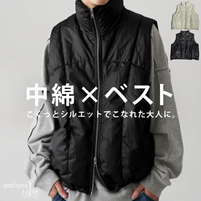 中綿ベスト メンズ アウター ベスト スタンドネック 送料無料・メール便不可