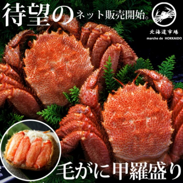 特別価格 冷凍 送料無料 毛ガニ 毛蟹 1個 甲羅盛り 毛ガニ甲羅盛り 生鮮魚介類・水産加工品