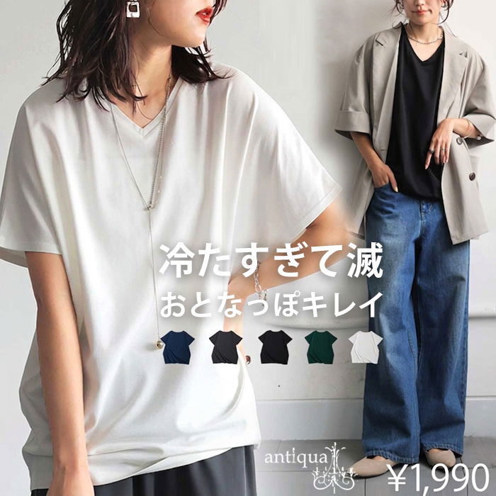 冷たすぎて滅 Tシャツ レディース フレンチトップス トップス 無地 半袖 ・(50)メール便可