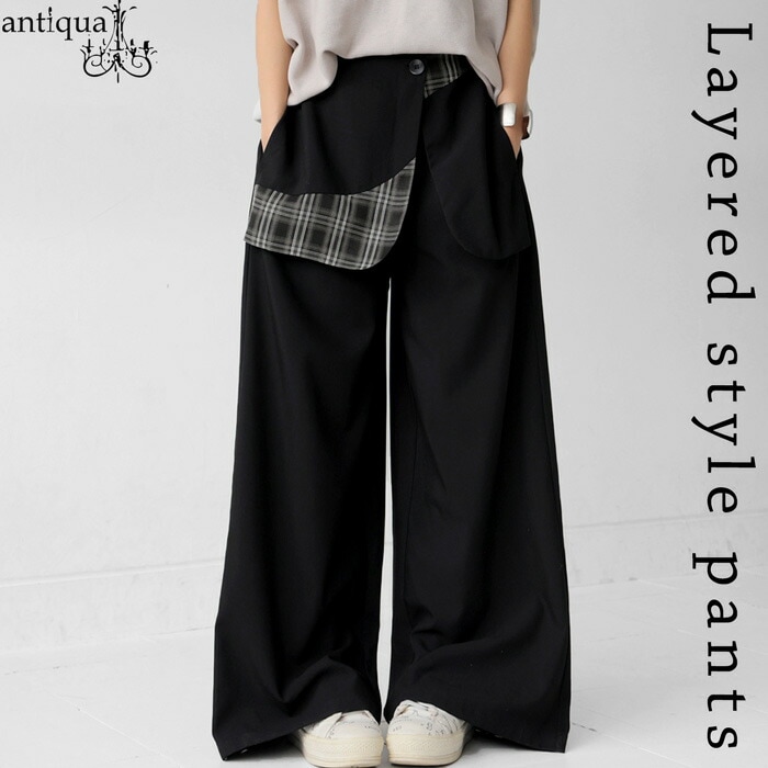 レイヤードスタイルパンツ パンツ レディース ボトムス 送料無料