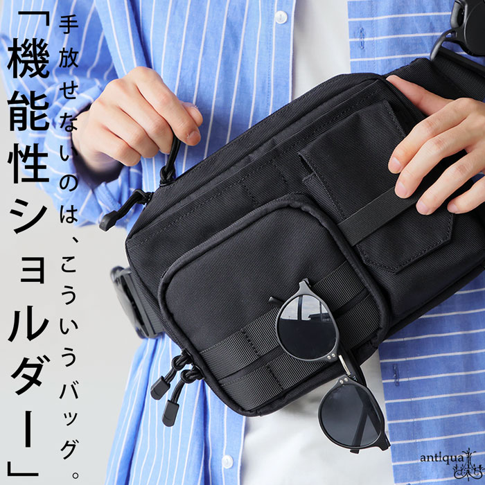 多機能ミニショルダーバッグ メンズ ショルダー 軽量 送料無料・再入荷 メール便不可
