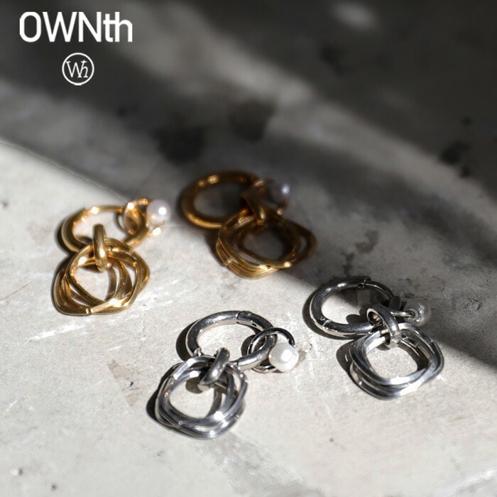 アクセ送料無料 ノットデザイン ピアス レディース 両耳用・(30)メール便可