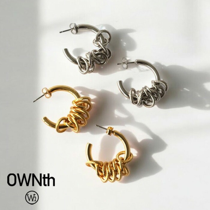 アクセ送料無料 フープデザイン ピアス レディース 両耳用・(50)メール便可