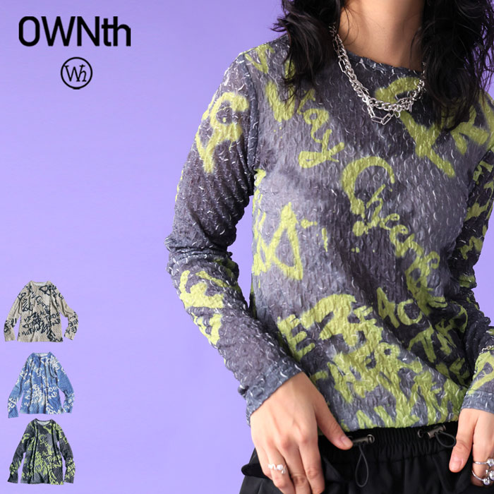 カットソー レディース トップス 長袖 英字柄 送料無料・(80)メール便可