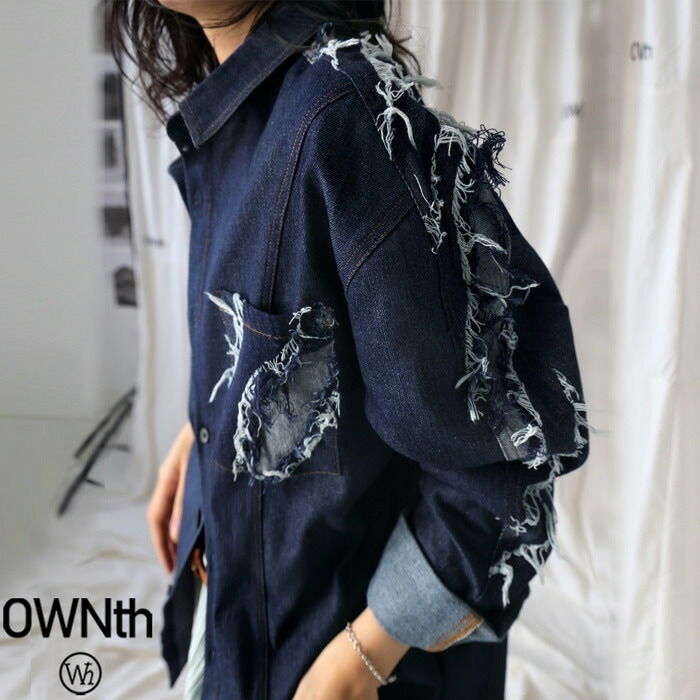 デニム切替 シャツ レディース トップス 長袖 羽織り 送料無料・メール便不可 冬新作 デニム切替 シャツ レディース トップス 長袖 羽織り 送料無料・メール