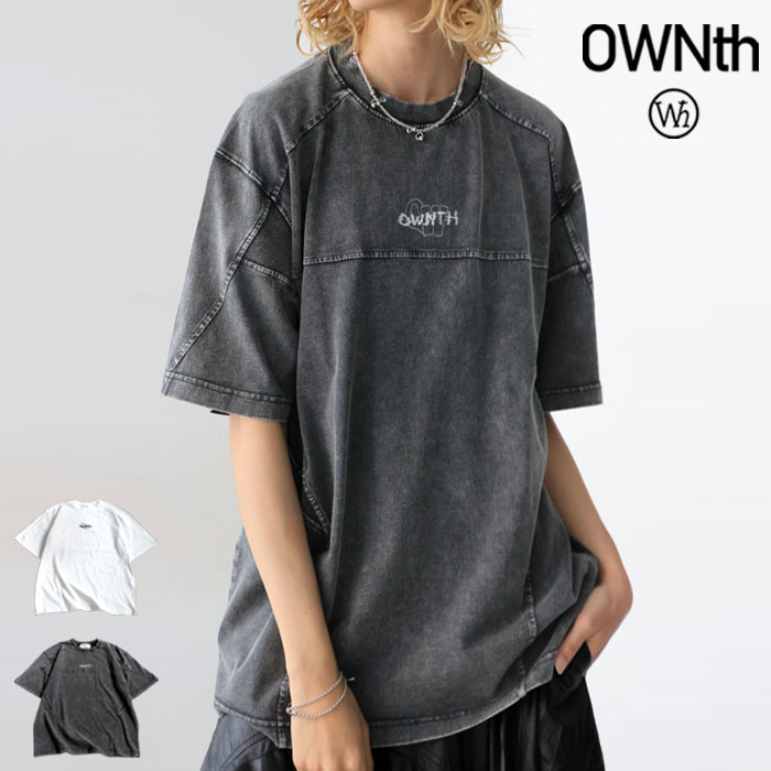 リブ 切替 ビッグTシャツ レディース トップス 半袖 送料無料・(50)メール便可