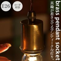ペンダントライト ダクトレール ソケット ランプソケット 1灯 真鍮
