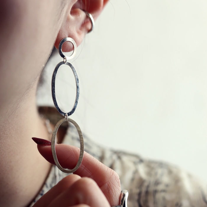 アクセ送料無料 ピアス アクセ アクセサリー ニッケルフリー シルバーポスト シルバー ゴールド シンプル 円 リング 輪 シルバー925 レディース 上品・(10)メール便可