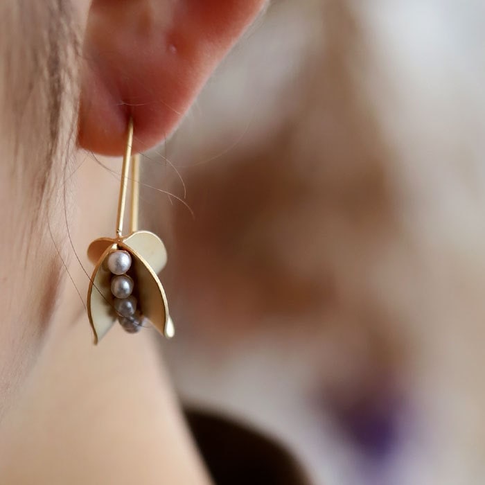 アクセ送料無料 ピアス パール キャッチレス モード レディース ・(10)メール便可