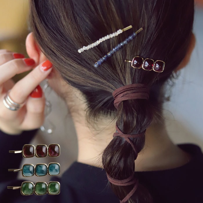 アクセ送料無料   ヘアクリップ ヘアアクセサリー ヘアピン ピン留め クリップ デザイン マーブル 四角 ニュアンス シック カジュアル 大人 レディース おしゃれ 上品 パーティー 誕生日 プレゼント・(10)メール便可